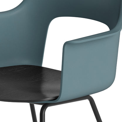Layout Armchair 211 Metal Base by HAY - Black Steel Base / Ocean / Black Oak