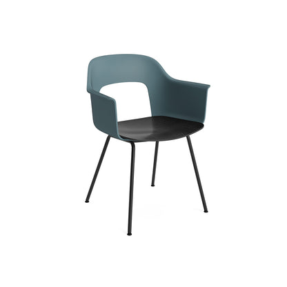 Layout Armchair 211 Metal Base by HAY - Black Steel Base / Ocean / Black Oak