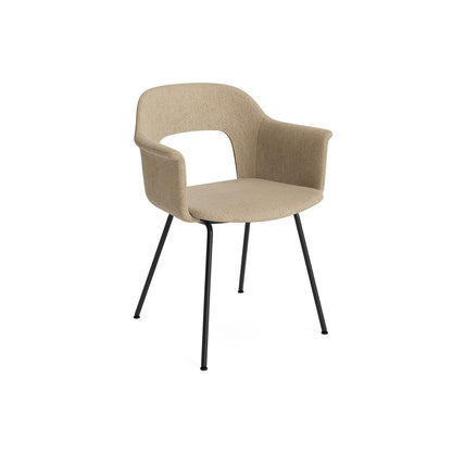 Layout Armchair Upholstered 214 Metal Base by HAY - Black Steel Base / Turf Sand
