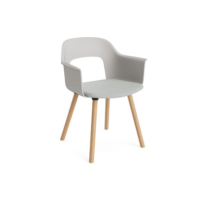 Layout Armchair 223 by HAY - Lacquered Oak Base /  Sky Grey Shell / Naveli 113