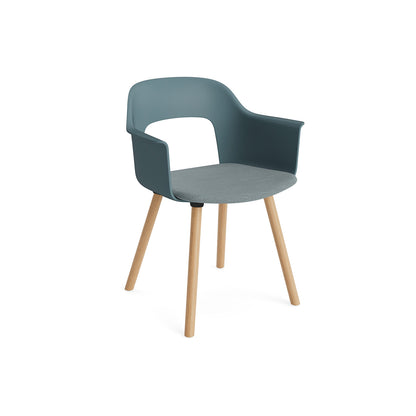 Layout Armchair 223 by HAY - Lacquered Oak Base /  Ocean Shell / Mode 045