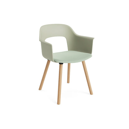 Layout Armchair 223 by HAY - Lacquered Oak Base /  Pastel Green Shell / Relate 921