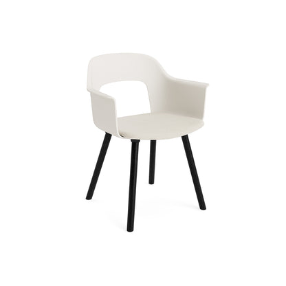Layout Armchair 223 by HAY - Black Lacquered Oak Base /  Cream White Shell / Mode 011