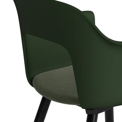 Layout Armchair 223 by HAY - Black Lacquered Oak Base /  Bottle Green Shell / Mode 072