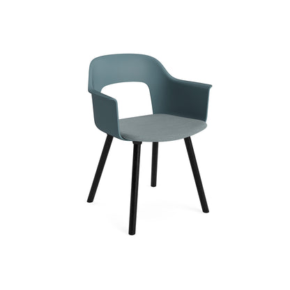 Layout Armchair 223 by HAY - Black Lacquered Oak Base /  Ocean Shell / Mode 045