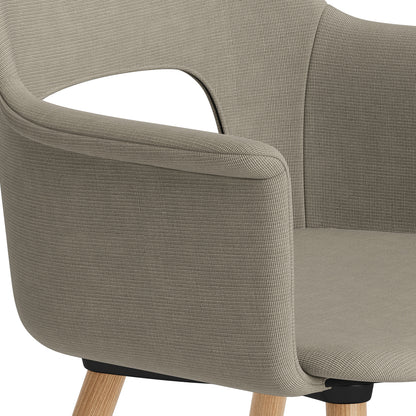 Layout Armchair 224 by HAY - Lacquered Oak Base / Naveli 133