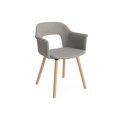 Layout Armchair 224 by HAY - Lacquered Oak Base / Turf Light Grey