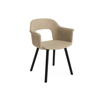 Layout Armchair 224 by HAY - Black Lacquered Oak Base / Turf Sand 