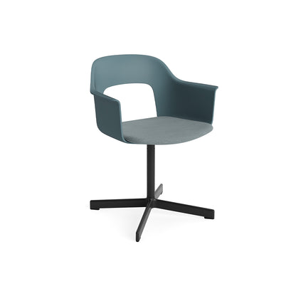 Layout Armchair 233 - Swivel Base by HAY - Black Aluminium Base / Ocean / Mode 045