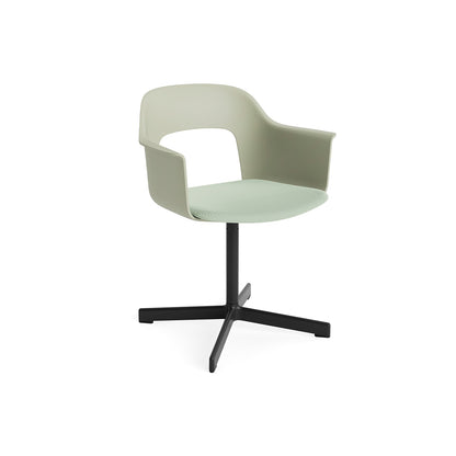 Layout Armchair 233 - Swivel Base by HAY - Black Aluminium Base / Pastel Green / Relate 921