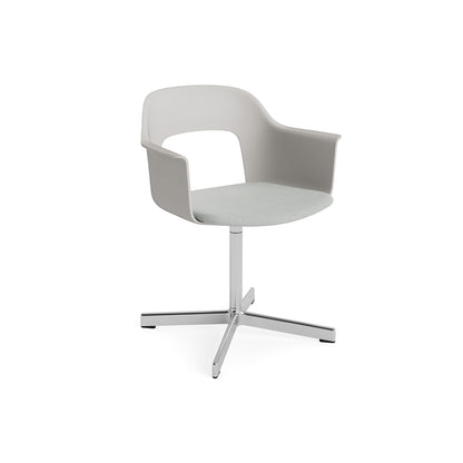 Layout Armchair 233 - Swivel Base by HAY - Polished Aluminium Base / Sky Grey / Naveli 113