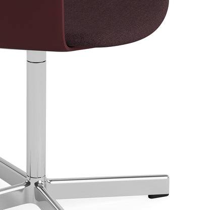 Layout Armchair 233 - Swivel Base by HAY - Polished Aluminium Base / Bordeaux / Remix 373