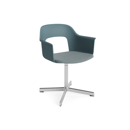 Layout Armchair 233 - Swivel Base by HAY - Polished Aluminium Base / Ocean / Mode 045