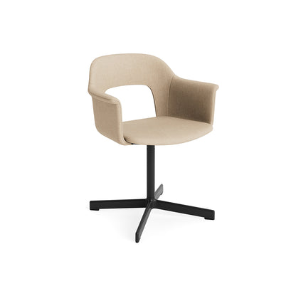 Layout Armchair 234 - Swivel Base by HAY - Black Aluminium Base / Metaphor 035