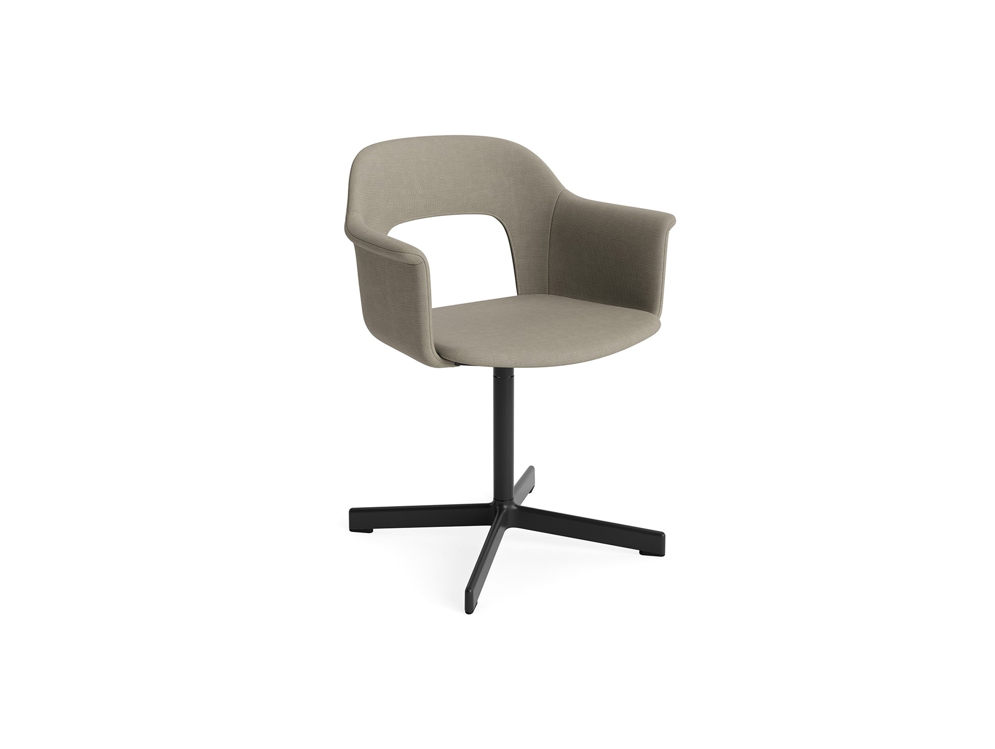 Layout Armchair 234 - Swivel Base by HAY - Black Aluminium Base / Naveli 133