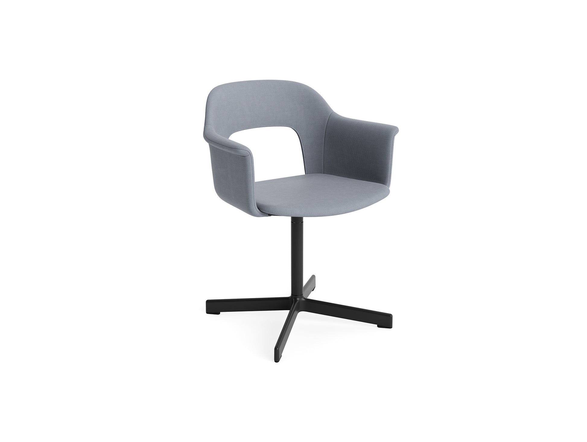 Layout Armchair 234 - Swivel Base by HAY - Black Aluminium Base / Naveli 143