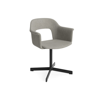 Layout Armchair 234 - Swivel Base by HAY - Black Aluminium Base / Turf Light Grey