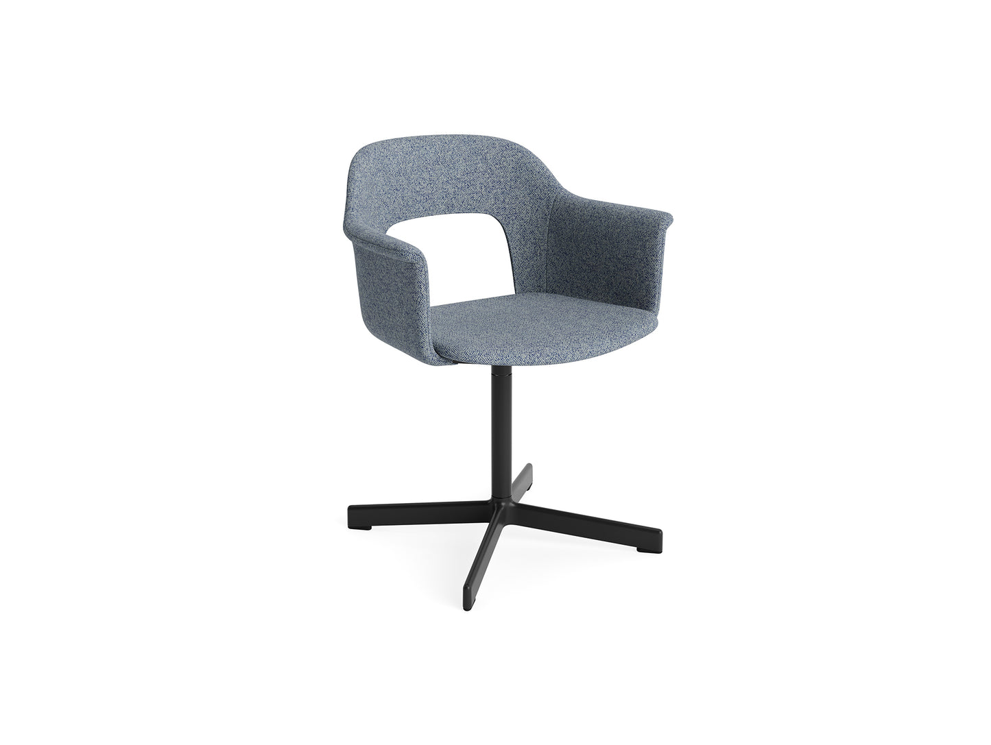 Layout Armchair 234 - Swivel Base by HAY - Black Aluminium Base / Vanir 733