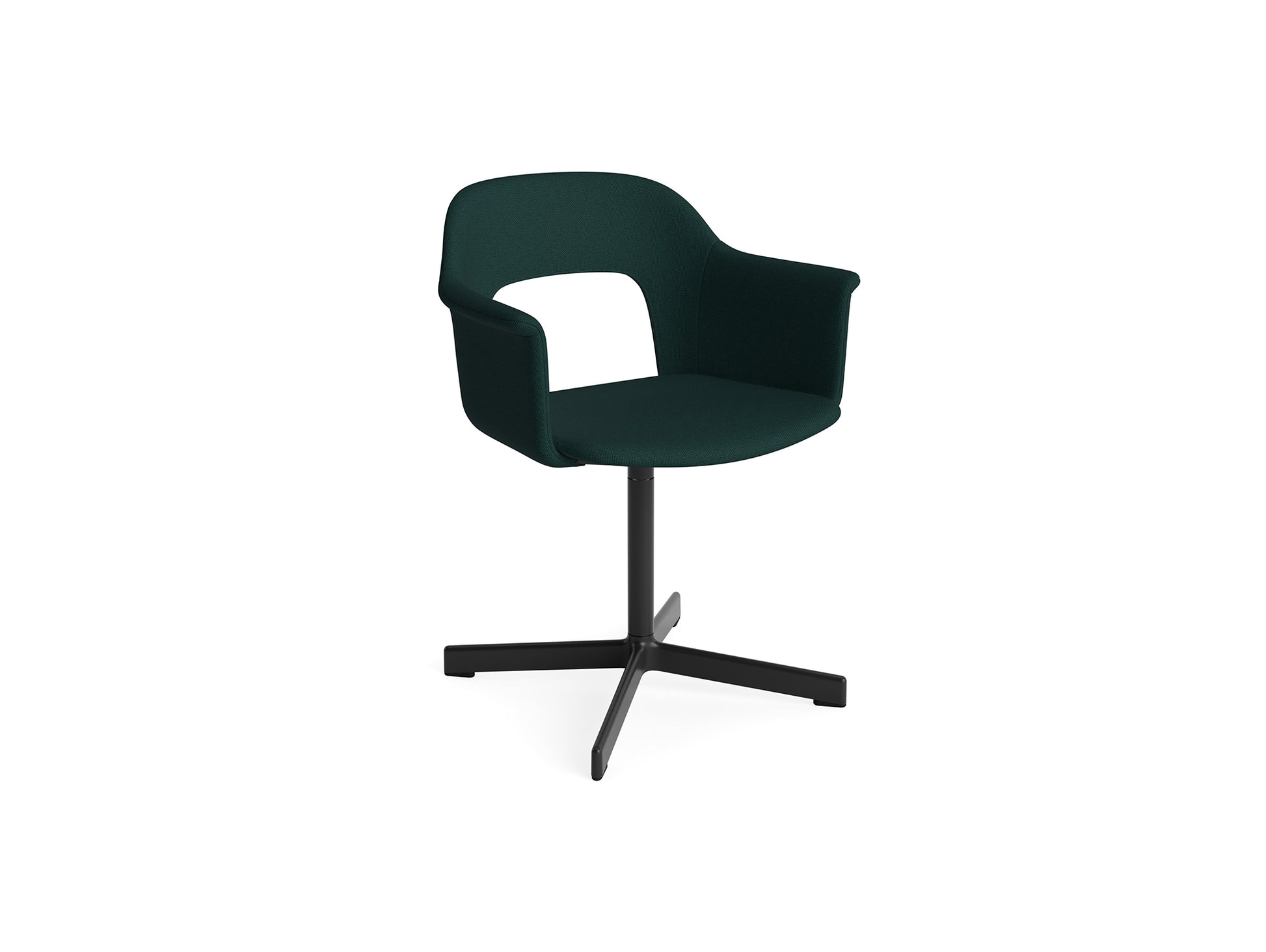 Layout Armchair 234 - Swivel Base by HAY - Black Aluminium Base / Autumn 0971