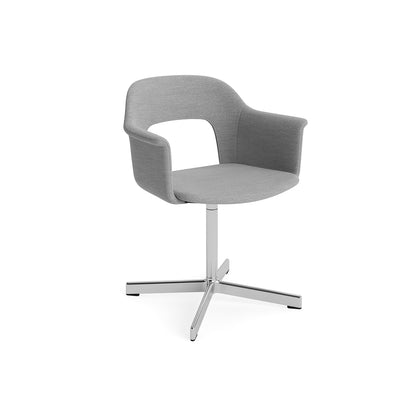 Layout Armchair 234 - Swivel Base by HAY - Polished Aluminium Base / Mode 008