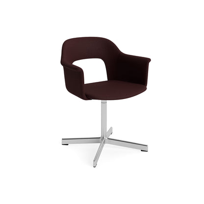 Layout Armchair 234 - Swivel Base by HAY - Polished Aluminium Base / Vidar 693