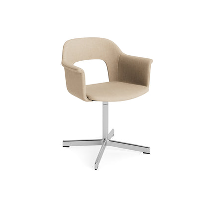 Layout Armchair 234 - Swivel Base by HAY - Polished Aluminium Base / Metaphor 035