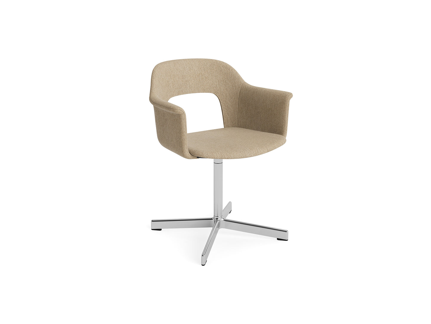 Layout Armchair 234 - Swivel Base by HAY - Polished Aluminium Base / Turf Sand