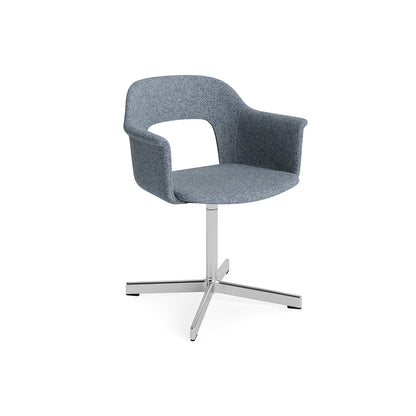 Layout Armchair 234 - Swivel Base by HAY - Polished Aluminium Base / Vanir 733