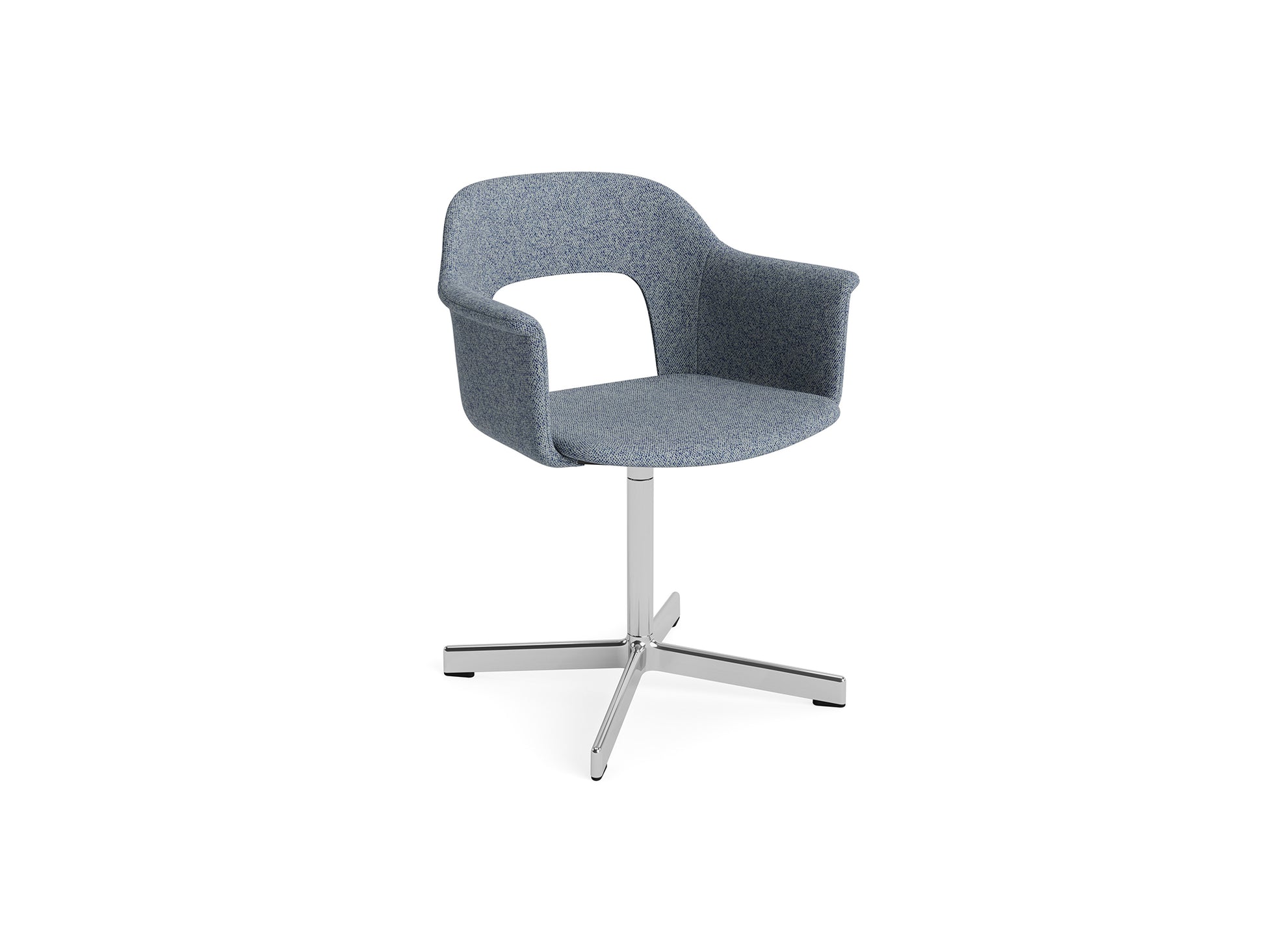 Layout Armchair 234 - Swivel Base by HAY - Polished Aluminium Base / Vanir 733