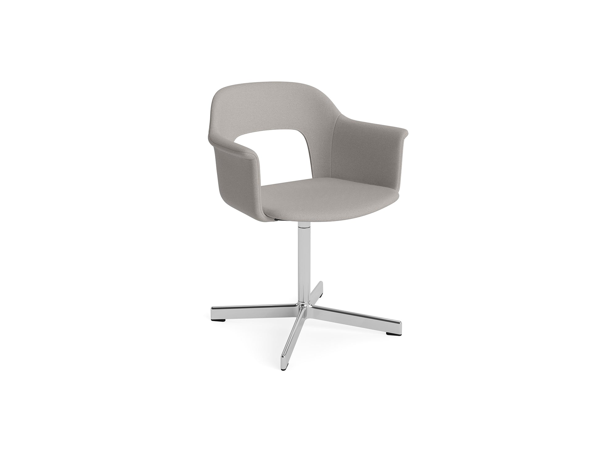 Layout Armchair 234 - Swivel Base by HAY - Polished Aluminium Base / Autumn 0101