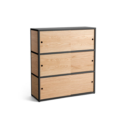 New Order Shelving - Combination 304 in Charcoal by HAY