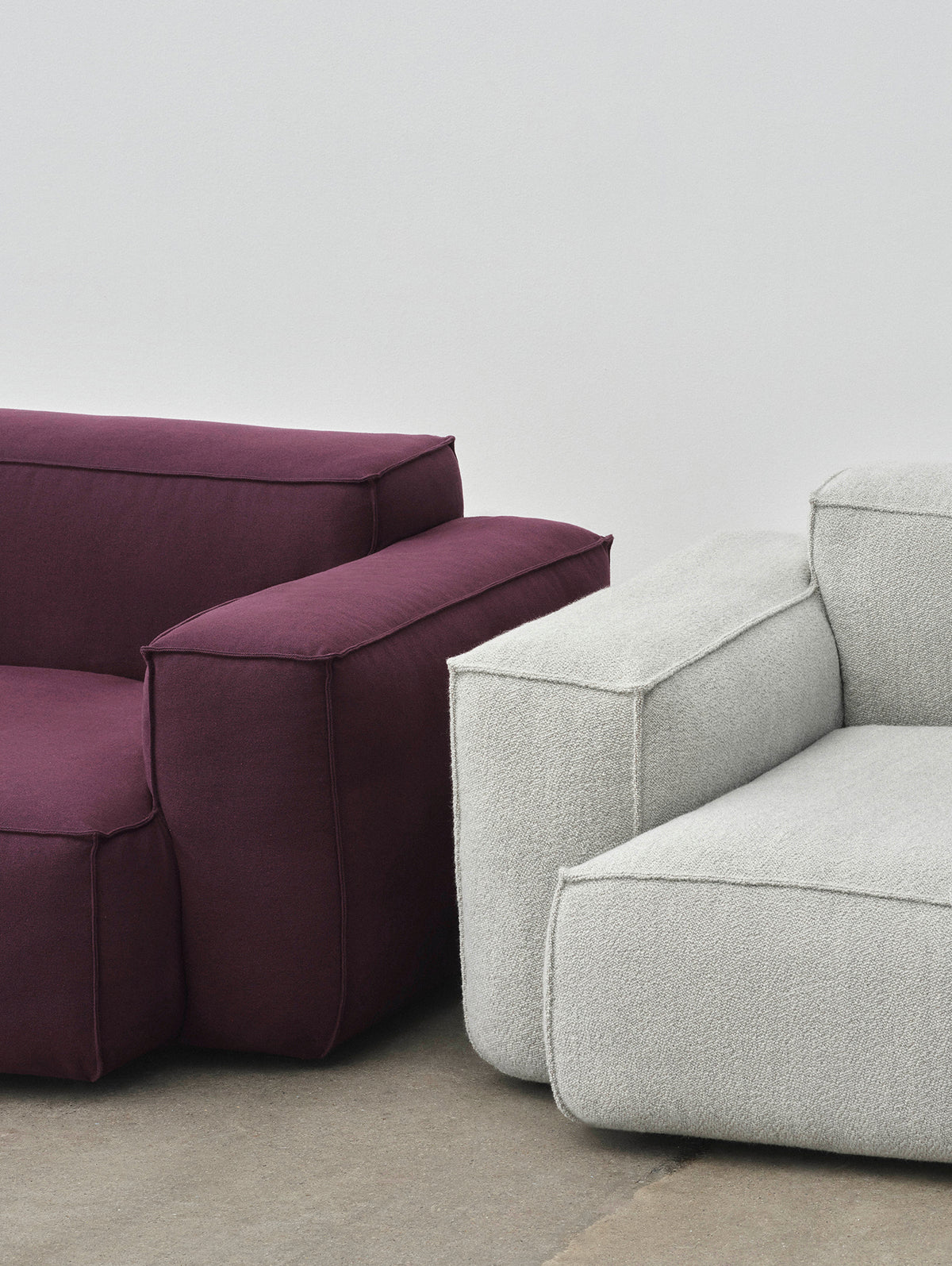 Mags Soft Sofa (Low Armrest) with Removable Cover by HAY  - Story 014, Turf Light Grey