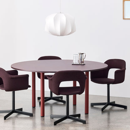 Layout Armchair 234 - Swivel Base by HAY - Black Aluminium Base / Vidar 693