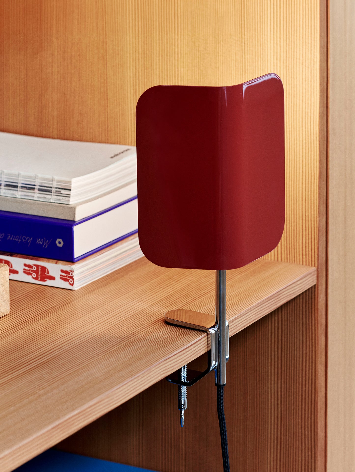 Apex Clip Lamp by HAY - Maroon Red