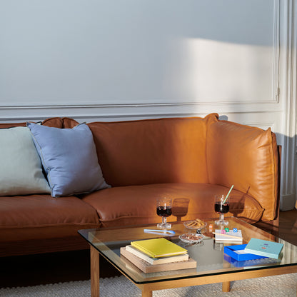Arbour 3-Seater Sofa by HAY - Walnut Frame / Nevada Cognac Leather