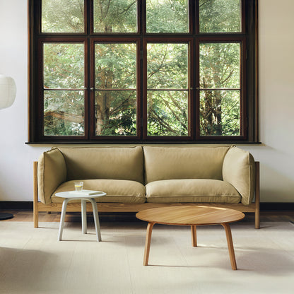 Arbour 3-Seater Sofa by HAY - Oiled Wax Oak / Grano Wet Sand Leather