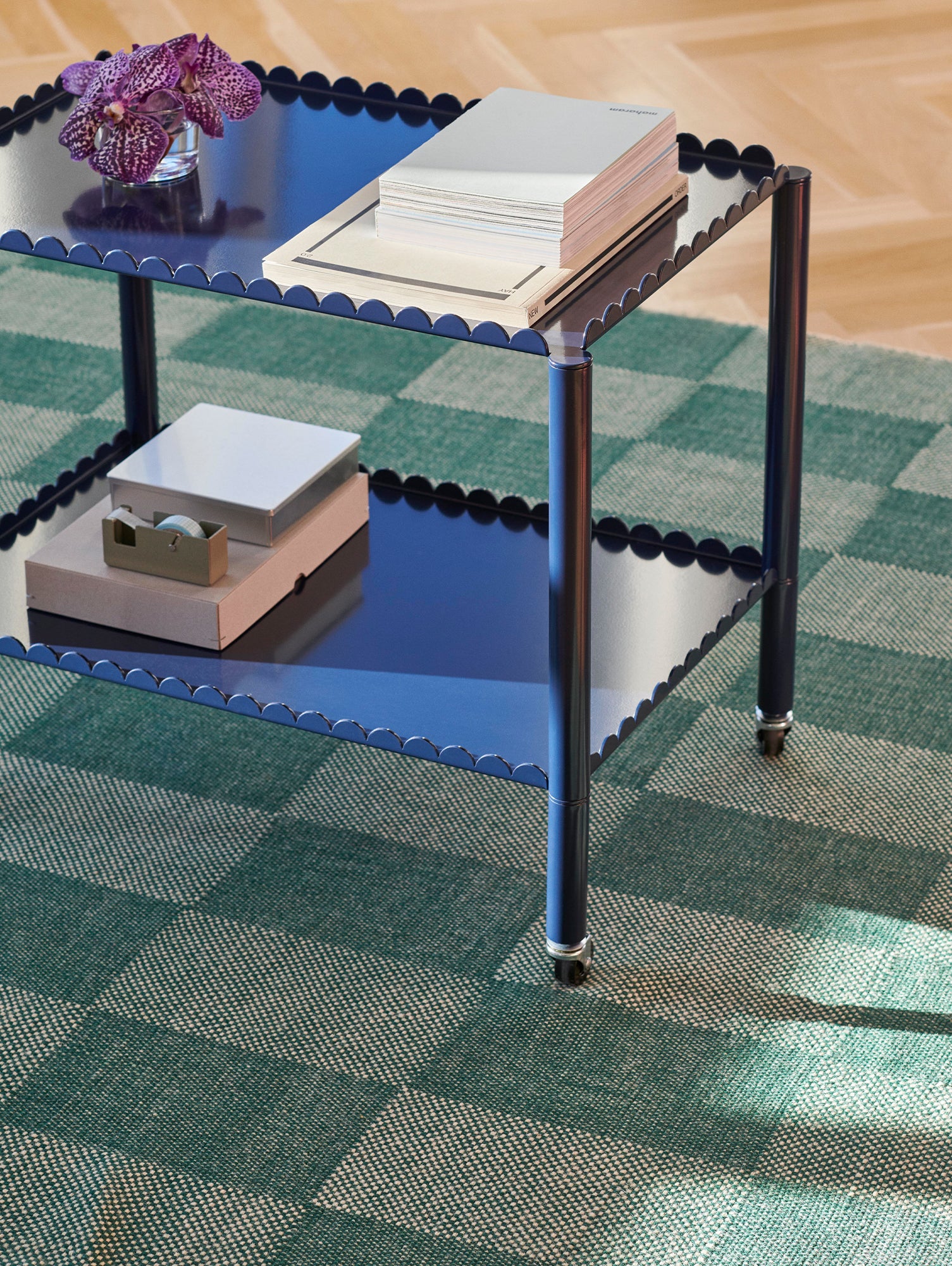 Arcs Trolley by HAY - Low / Steel Blue