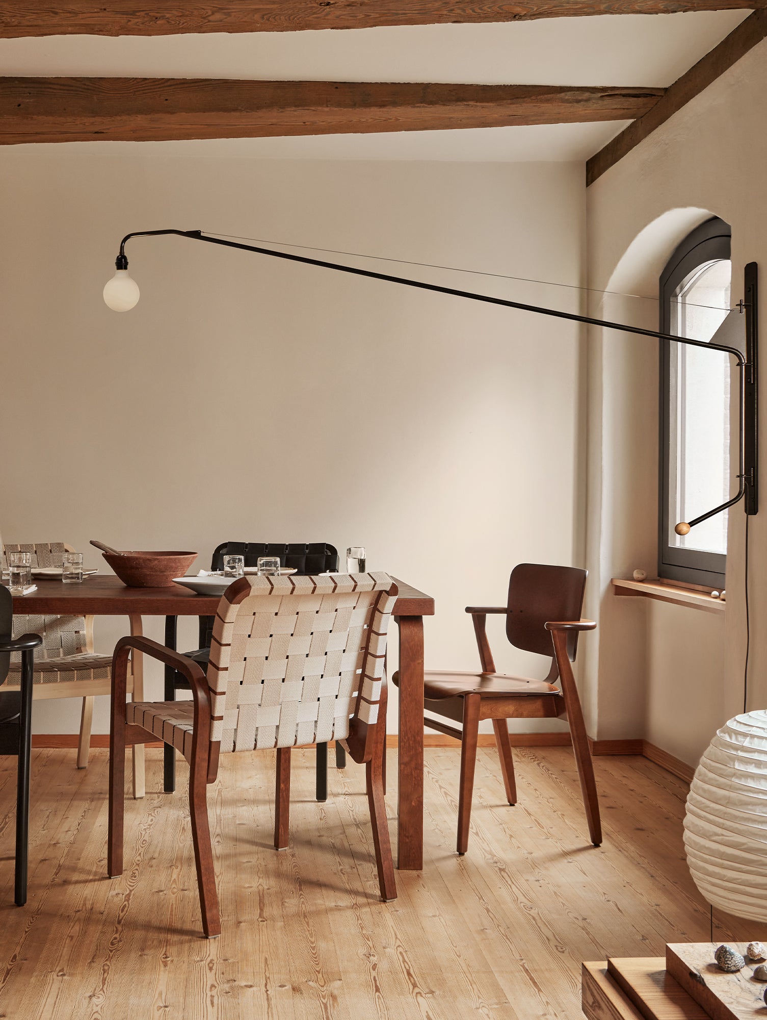 Aalto Table Rectangular by Artek - 83 / Walnut Stained Oak Veneer Top / Walnut Stained Birch Legs