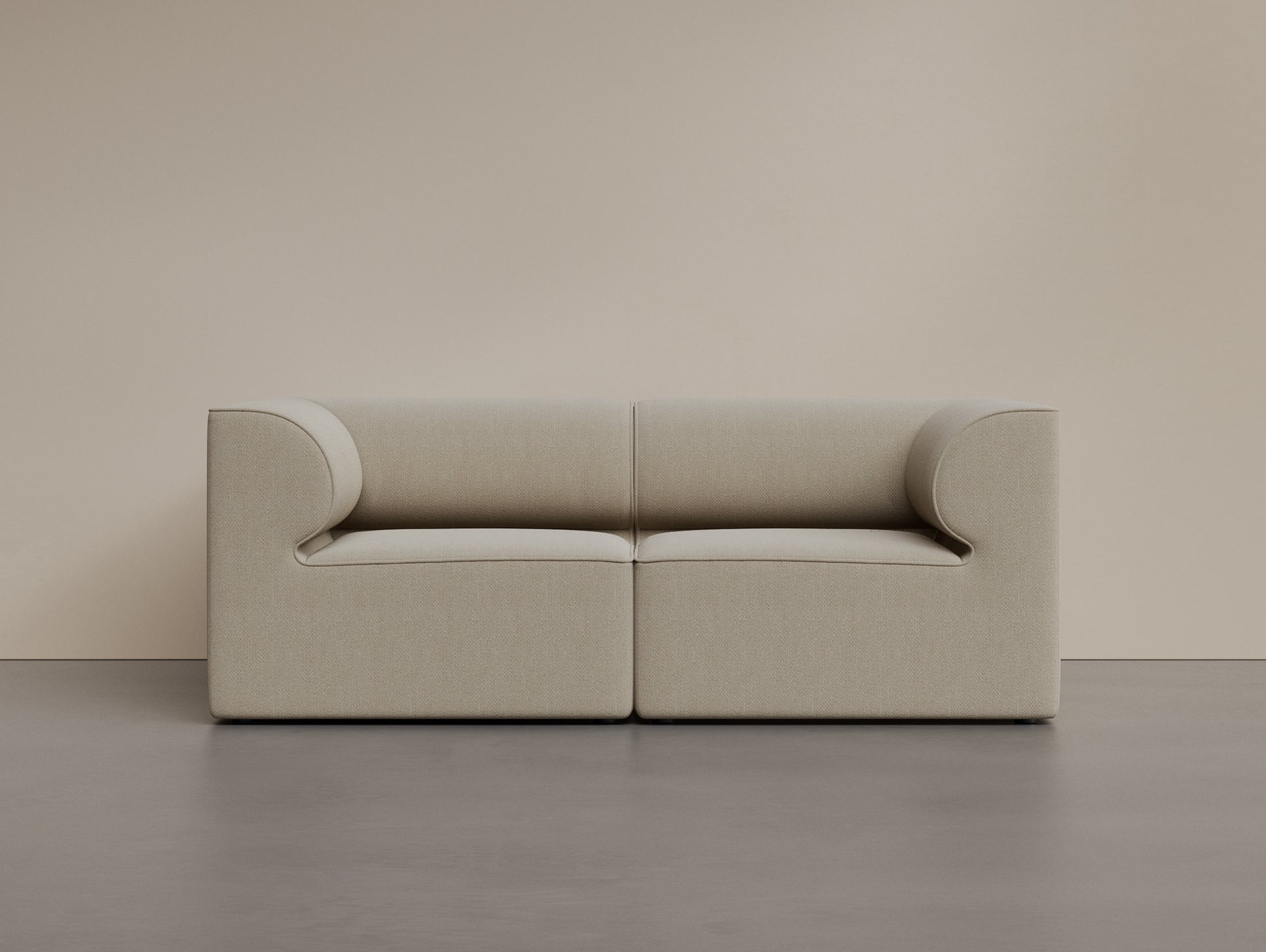 Eave 2-Seater Modular Sofa 96 by Audo Copenhagen - Configuration 1 / Boucle 02