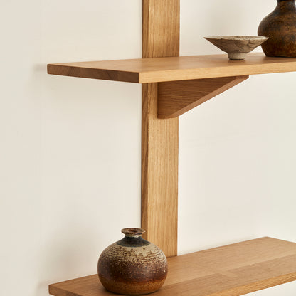 B100 Soro Shelf by FDB Mobler - Three Tier Shelves Short (Width: 50  cm / Height: 100 cm)