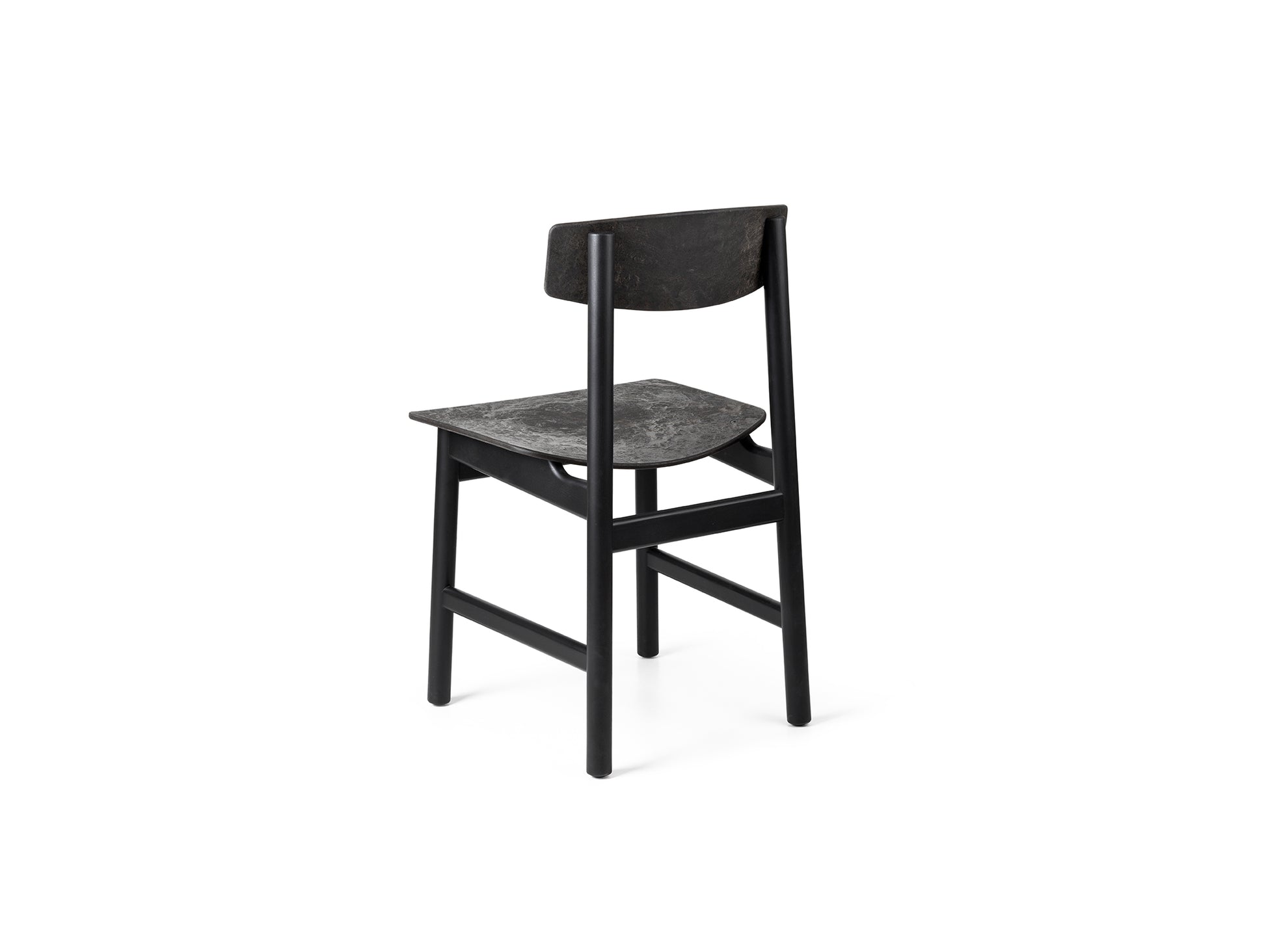 Conscious Chair 3162 by Mater - Black Painted Beech / Coffee Waste Black