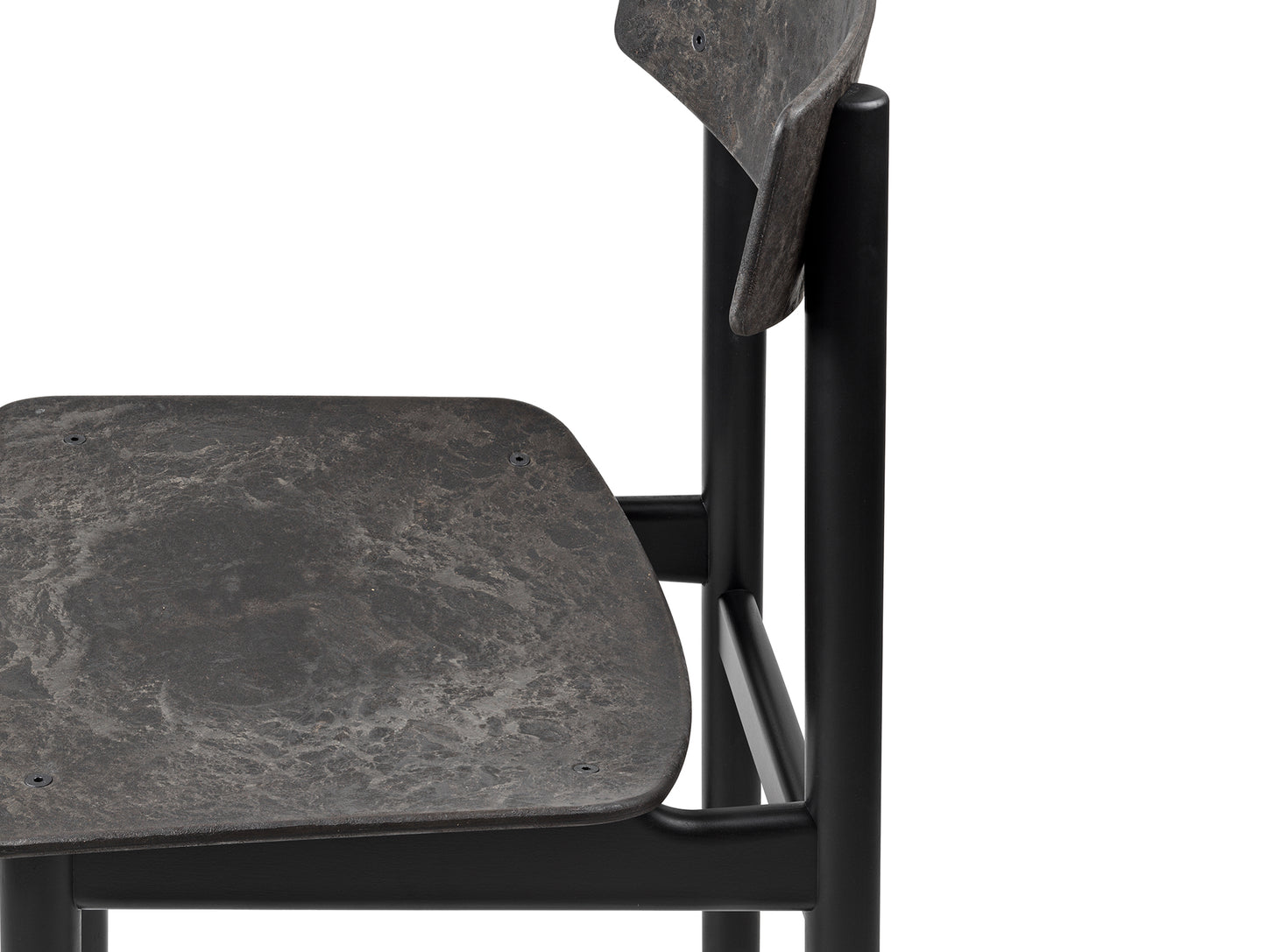 Conscious Chair 3162 by Mater - Black Painted Beech / Coffee Waste Black