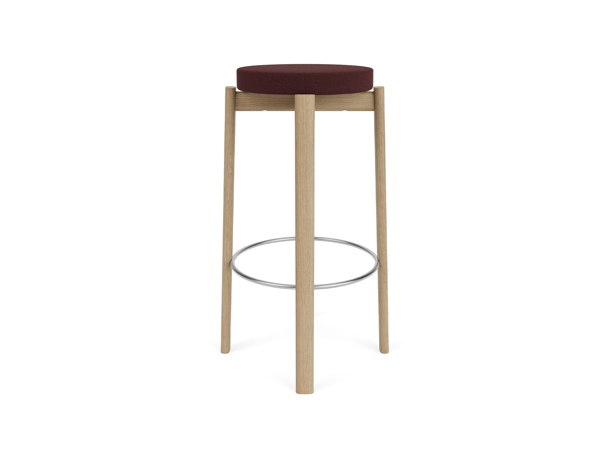 Passage Bar/Counter Stool Upholstered by Audo Copenhagen - Bar Stool / Oak Base / Vidar 693