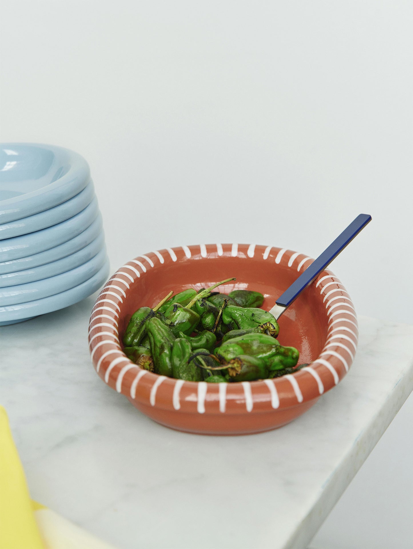 Barro Oval Dish by HAY - Small / Natural White Stripes