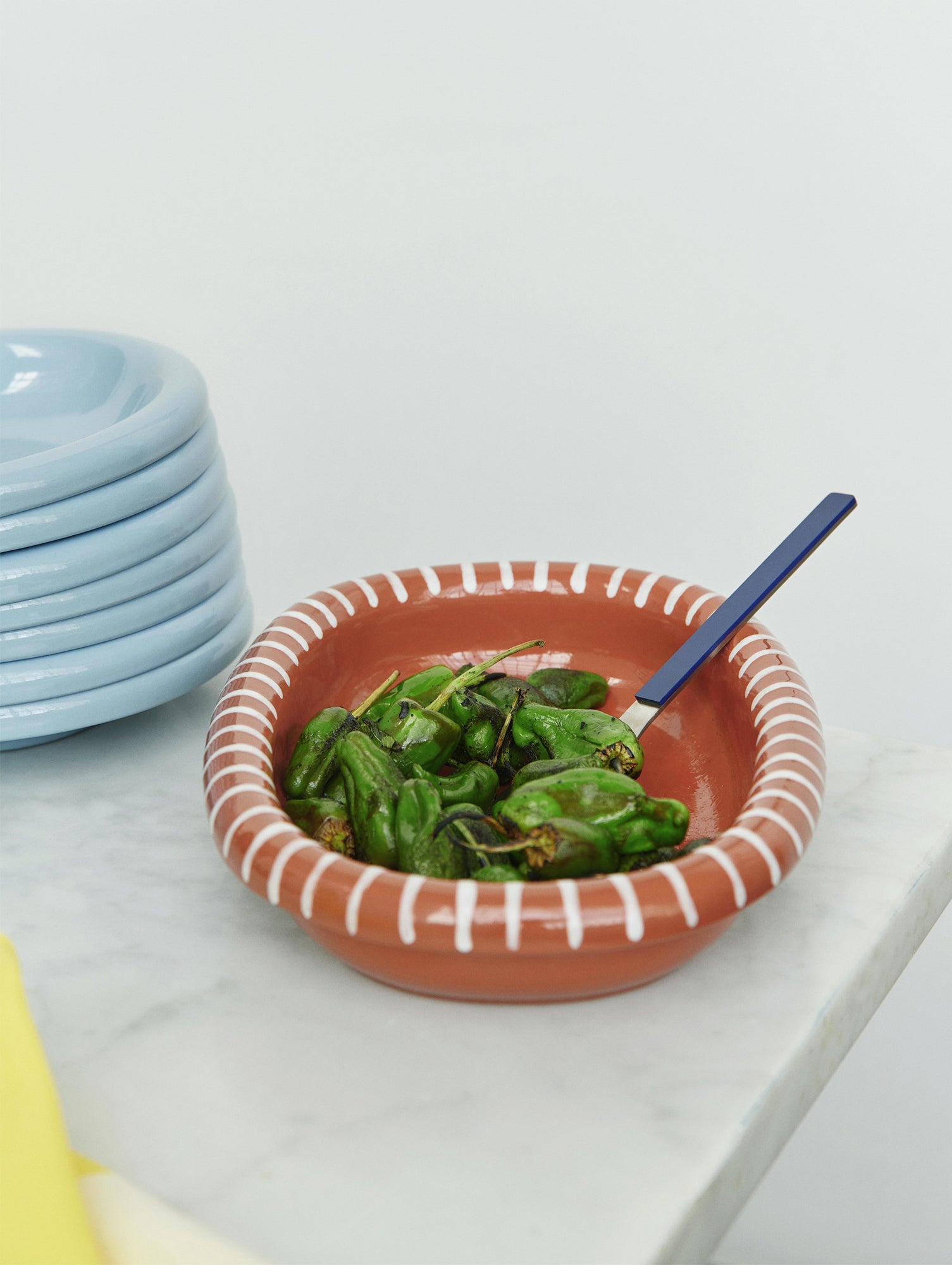 Barro Oval Dish by HAY - Small / Natural White Stripes