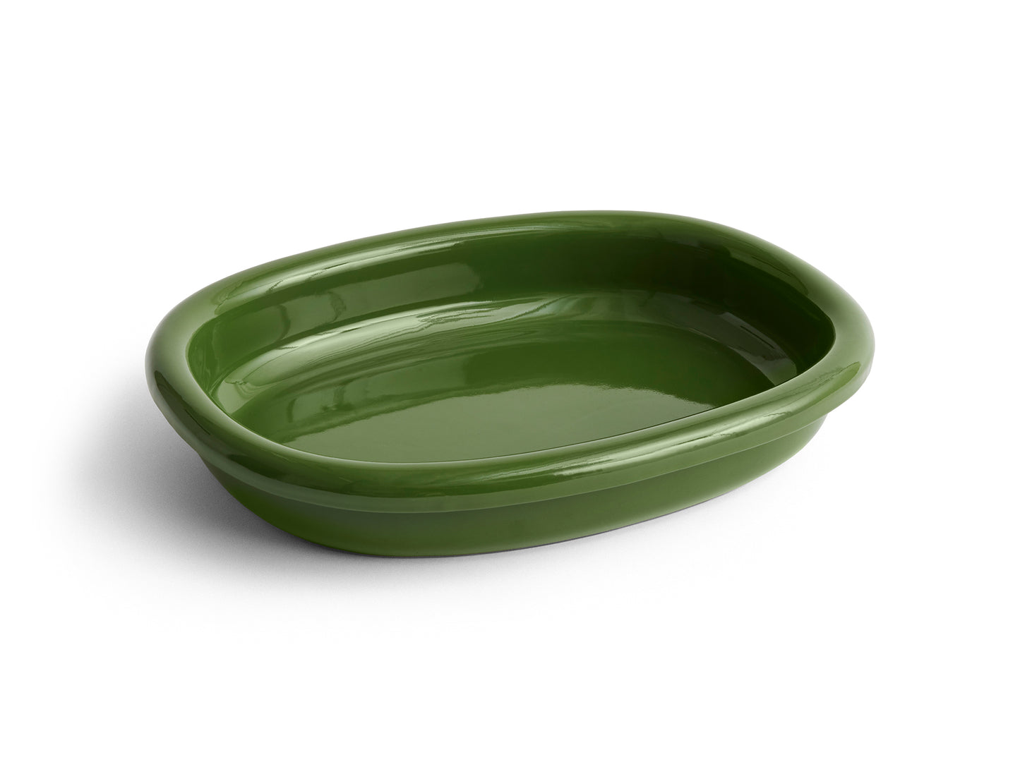 Barro Oval Dish by HAY - Large / Green