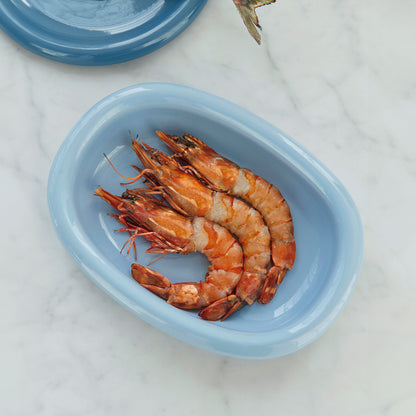 Barro Oval Dish by HAY - Small / Light Blue