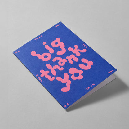 'Big Thank You' Embossed Greetings Card by Wrap