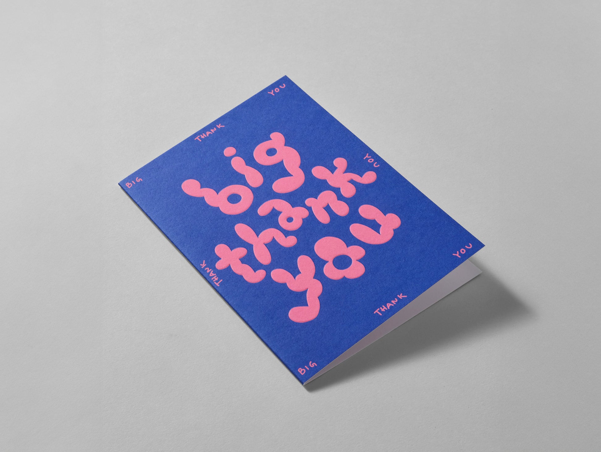 'Big Thank You' Embossed Greetings Card by Wrap