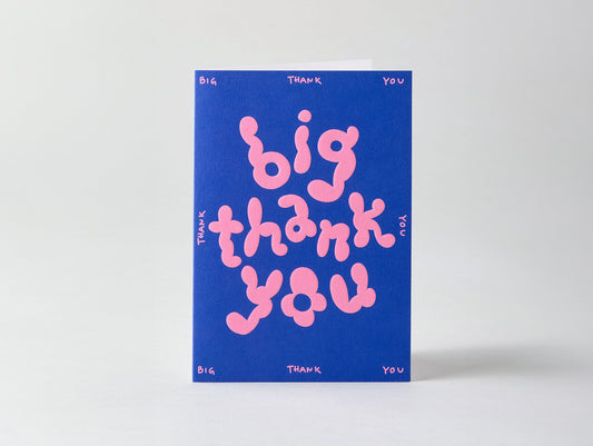 'Big Thank You' Embossed Greetings Card by Wrap